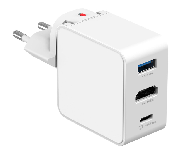 4smarts Ładowarka podróżna Flex Hub 65W GaN USB-C/USB-A/HDMI biały - 1486742 - zdjęcie 3